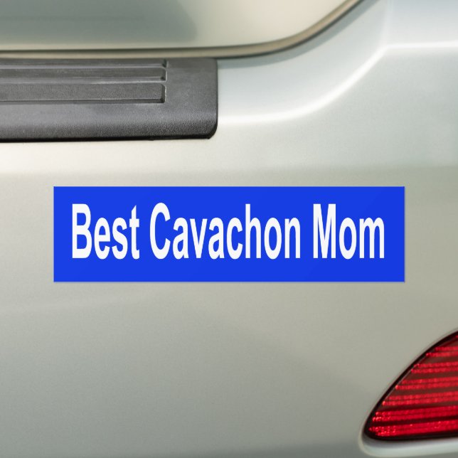 Royal Blue Best Cavachon Mum Bumper Sticker Dog (On Car)