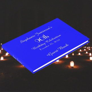 Royal Blue Birthday Party Memory Book, Name, Guest Book