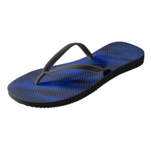 Royal_blue_black_abstract_zazzle_growshop flip flops