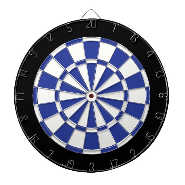 Royal Blue Black And White Dartboard (Front)