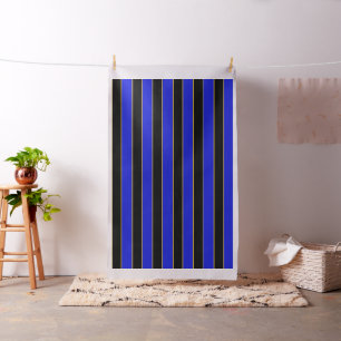 Royal blue/black broader 3, gold pin stripe fabric