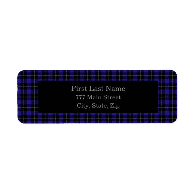 Royal Blue Black Plaid (Front)