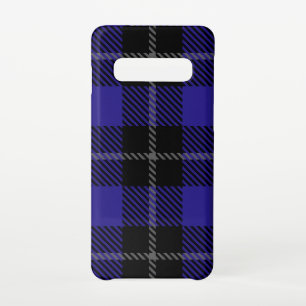 Royal Blue Black Plaid Samsung Galaxy Case