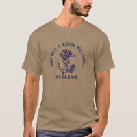 Royal blue boat anchor floral accent