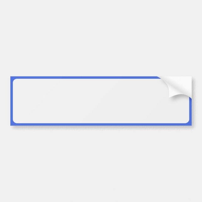 Royal Blue Border Bumper Sticker – Customisable (Front)