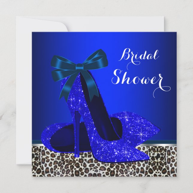 Royal Blue Bridal Shower Invitation (Front)