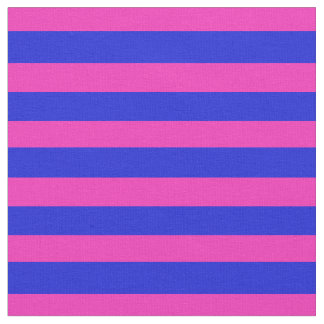 Royal blue, Bright pink stipe, stripes Fabric