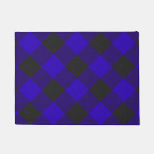 Royal Blue Buffalo Plaid Entry Decor Doormat