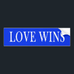 Royal Blue Bumper Sticker That Says Love Wins<br><div class="desc">Royal Blue Love Wins Bumper Sticker</div>