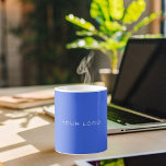 Royal blue business logo rectangular coffee mug<br><div class="desc">A trendy royal blue background colour.  Personalise and add your rectangular business logo,  
You can change the background colour to match your brand.</div>