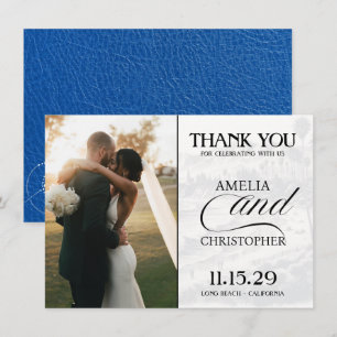 Royal Blue California Passport Thank You Card