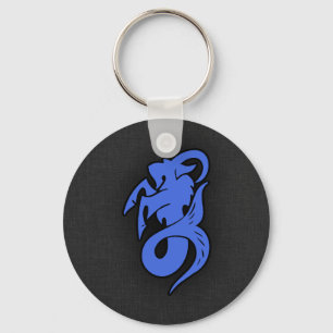 Royal Blue Capricorn Key Ring