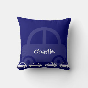 Royal Blue Car Custom Cotton Pillows