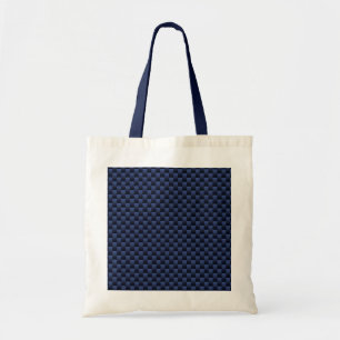Royal Blue Carbon Fibre Style Weave Print Tote Bag