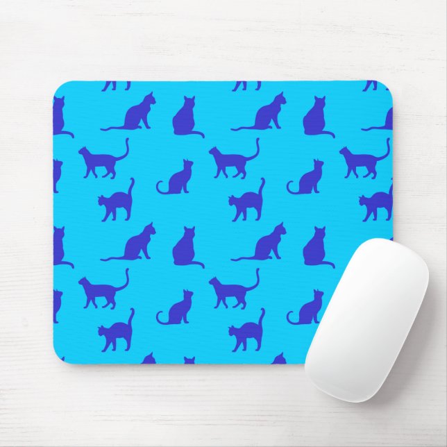Royal Blue Cat  Mouse Mat (With Mouse)