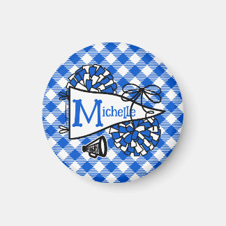 Royal Blue Cheer Pennant Personalised Locker Magnet