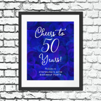 Royal Blue Cheers to 50 Years 50th Birthday