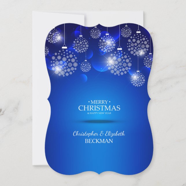 Royal Blue Christmas Card (Front)