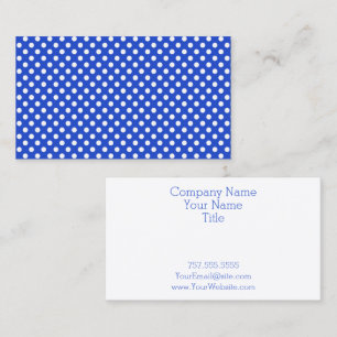 Royal Blue Combination Polka Dots by STaylor Business Card