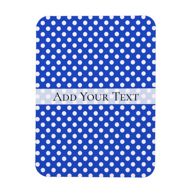 Royal Blue Combination Polka Dots by STaylor Magnet (Vertical)