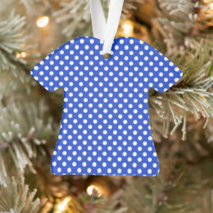 Royal Blue Combination Polka Dots by STaylor Ornament