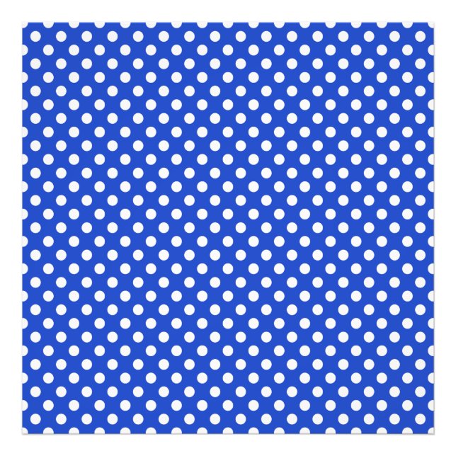 Royal Blue Combination Polka Dots by STaylor Photo Print (Front)
