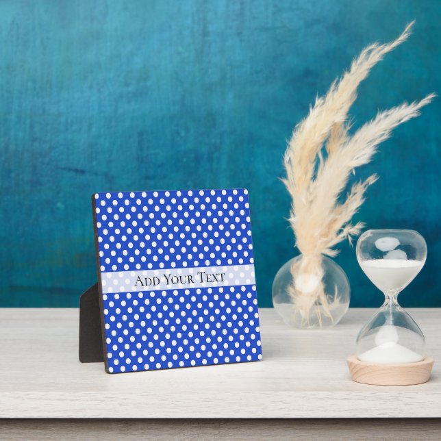 Royal Blue Combination Polka Dots by STaylor Plaque (Insitu)