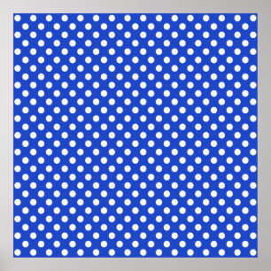 Royal Blue Combination Polka Dots by STaylor Poster