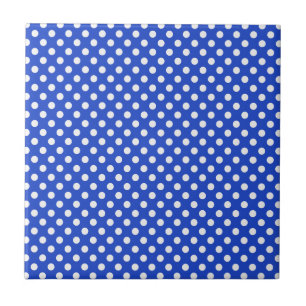 Royal Blue Combination Polka Dots by STaylor Tile