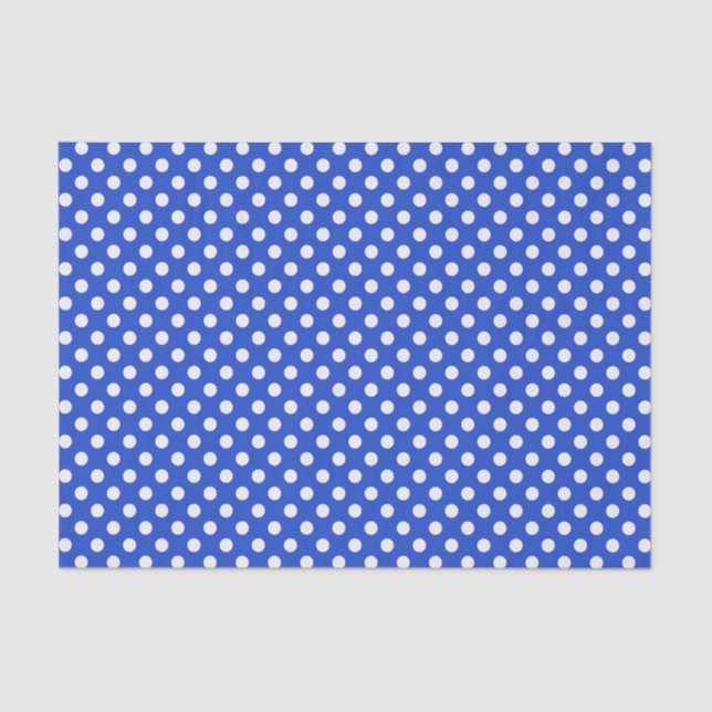 Royal Blue Combination Polka Dots by STaylor Tissue Paper (Front)