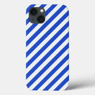 Royal Blue Combination Stripes by Shirley Taylor iPhone 13 Case