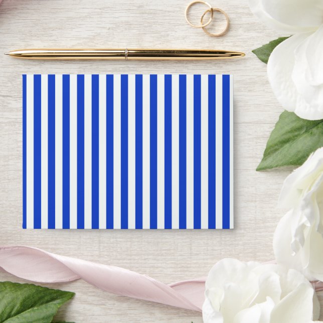 Royal Blue Combination Stripes by Shirley Taylor Envelopes (Wedding)
