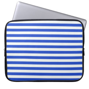 Royal Blue Combination Stripes by Shirley Taylor Laptop Sleeve