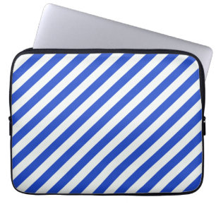 Royal Blue Combination Stripes by Shirley Taylor Laptop Sleeve