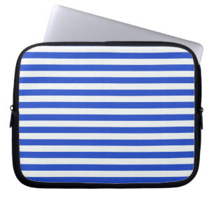 Royal Blue Combination Stripes by Shirley Taylor Laptop Sleeve