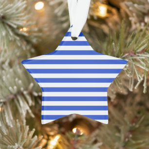 Royal Blue Combination Stripes by Shirley Taylor Ornament