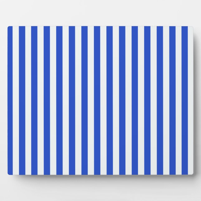 Royal Blue Combination Stripes by Shirley Taylor Plaque (Front)