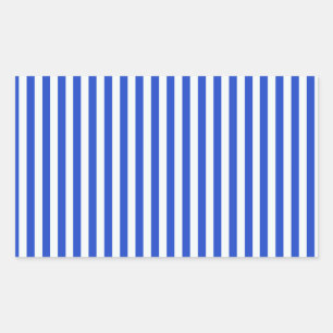 Royal Blue Combination Stripes by Shirley Taylor Rectangular Sticker