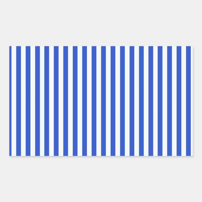 Royal Blue Combination Stripes by Shirley Taylor Rectangular Sticker (Front)