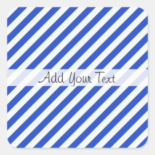 Royal Blue Combination Stripes by Shirley Taylor Square Sticker