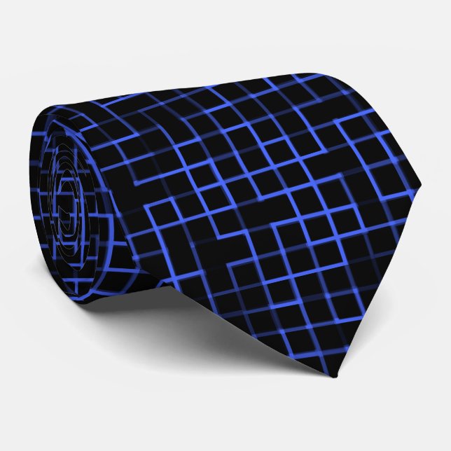 Royal Blue - Cool Casual Irregular Pattern Tie (Rolled)