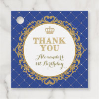 Royal Blue Crown Prince Thank You Boys Birthday