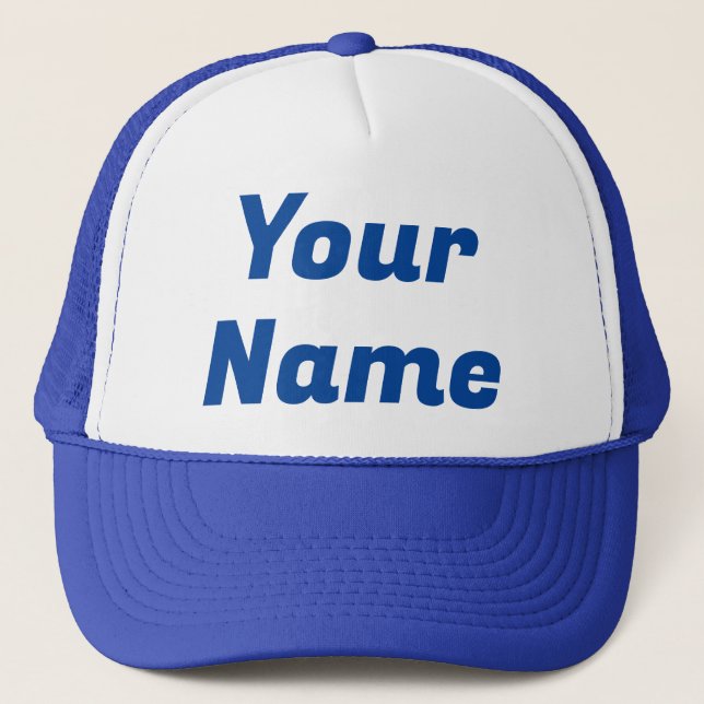Royal Blue CUSTOMIZABLE Trucker Hat (Front)