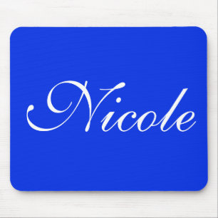 Royal Blue Customized Name Mouse Mat
