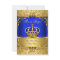 Royal Blue Damask Gold Crown Baby Shower Boy SMALL