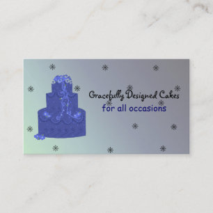 Royal Blue Designer Cake Business Card