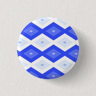 Royal blue diamond pattern 3 cm round badge