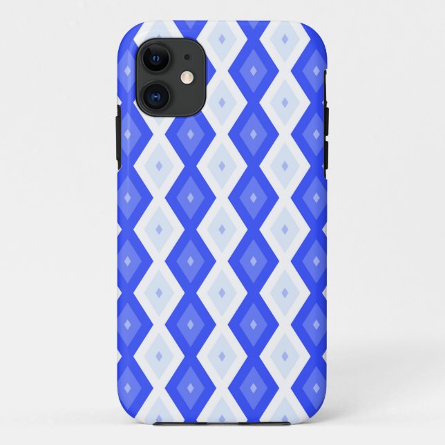 Royal blue diamond pattern Case-Mate iPhone case (Back)