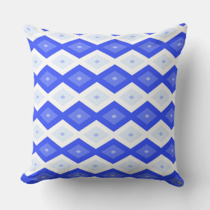 Royal blue diamond pattern cushion