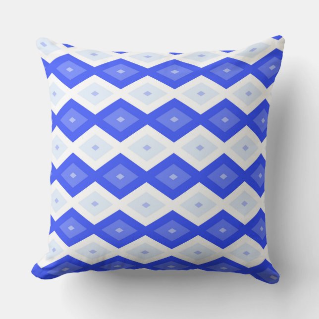Royal blue diamond pattern cushion (Front)